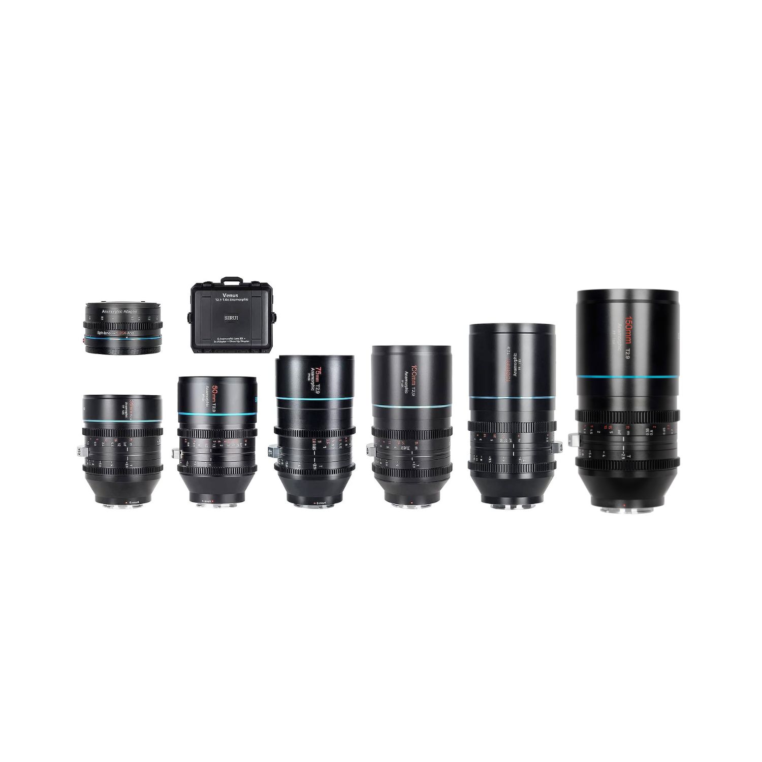 Buy Sirui Venus T2.9 Anamorphic 6 Lens Kit with 1.25x Adapter